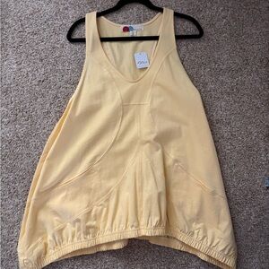 Free People Light Yellow Tank Top